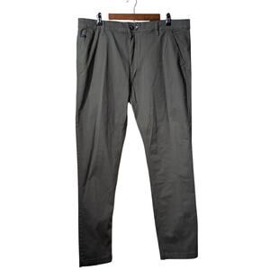 Men's Tahari Olive Green Essex Twill Chino Slim Fit Cotton Stretch Pant 38 x 32